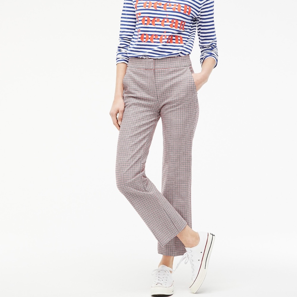 J Crew Hayden kickout crop pant in plaid